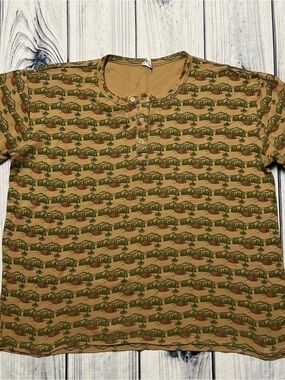 Kate Quinn Men's Campsite Short Sleeve Henley Top Size XXL